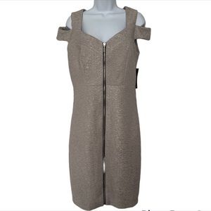 JAX Silver Shimmer Zipper Dress NWT (10)